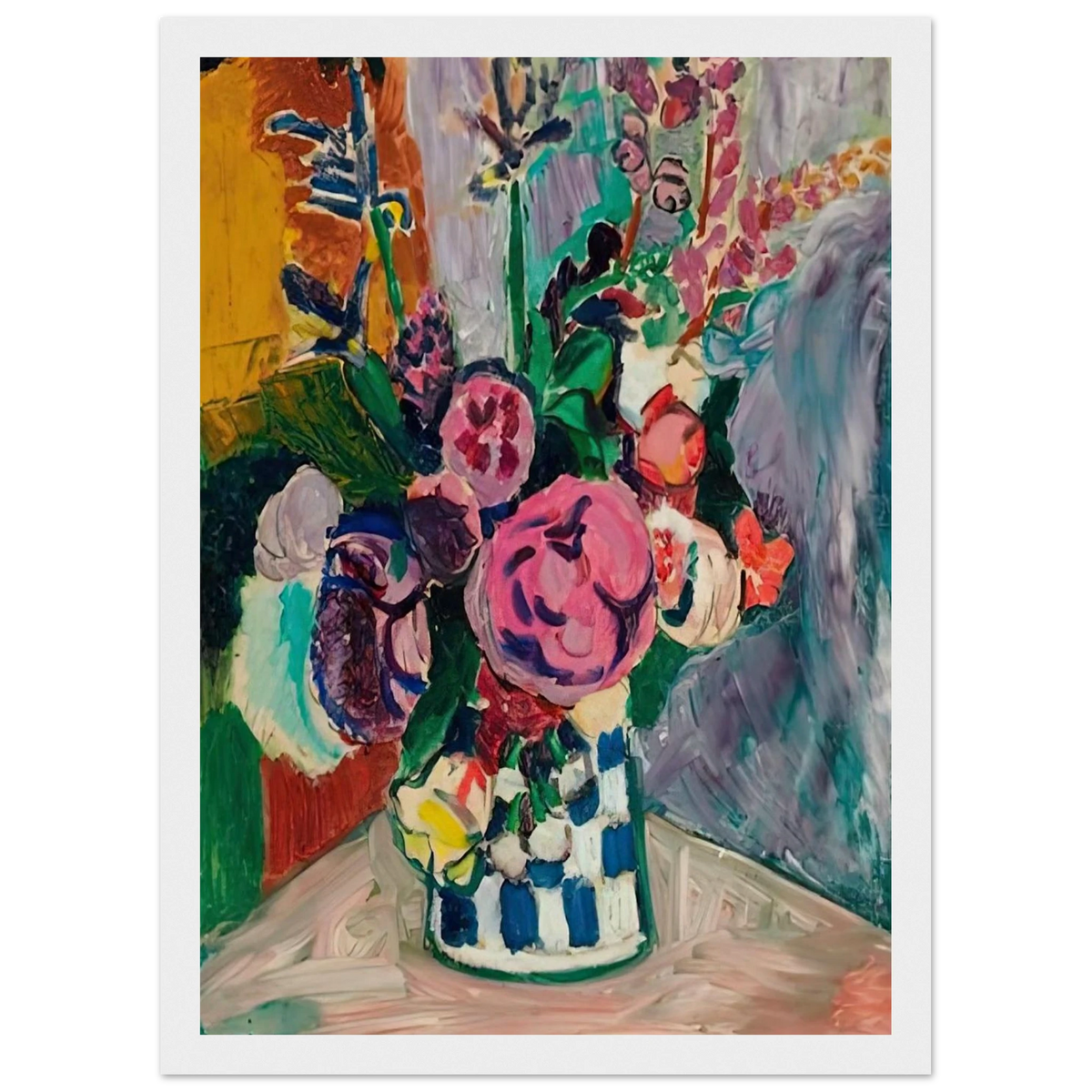 LES PIVOINES 1907 Framed Poster | Henri Matisse Framed Prints Wall Art | Henri Matisse Print