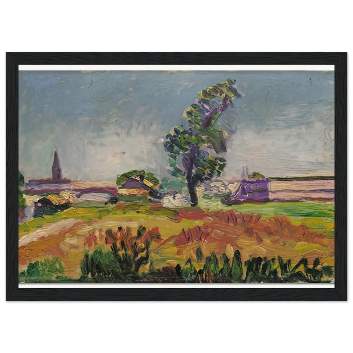 PAYSAGE DES ENVIRONS DE TOULOUSE LE PONT DES DEMOISELLES 1898 Framed Poster | Henri Matisse Framed Prints Wall Art | Henri Matisse Print