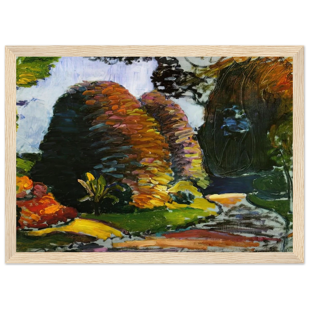 LUXEMBOURG GARDENS 1903 Framed Poster | Henri Matisse Framed Prints Wall Art | Henri Matisse Print