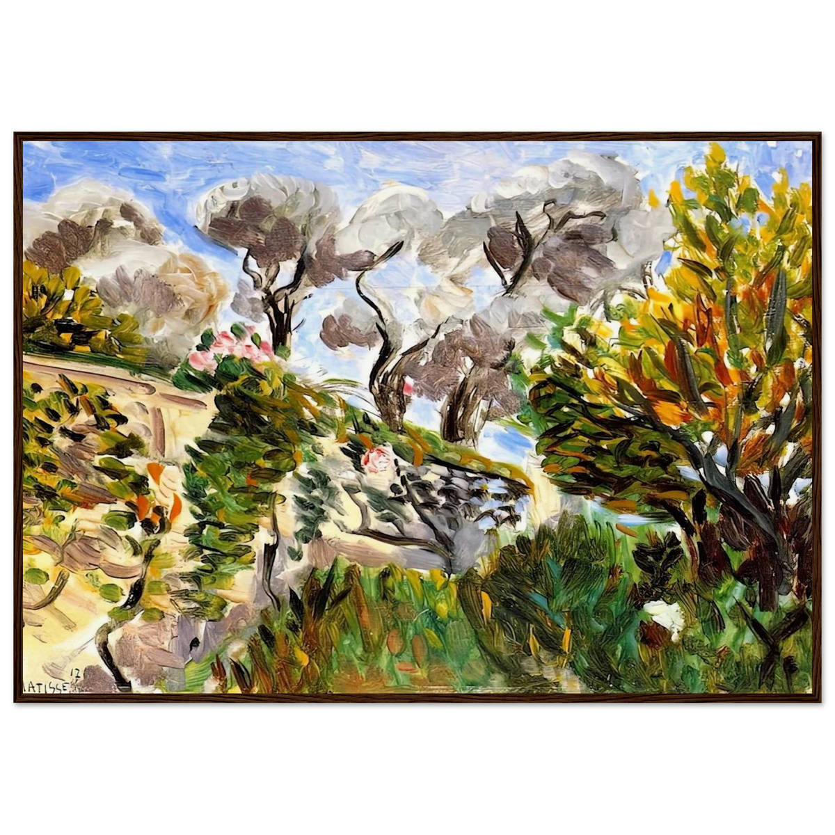 OLIVE TREES RENOIR S GARDEN IN CAGNES 1917 Framed Poster | Henri Matisse Framed Prints Wall Art | Henri Matisse Print