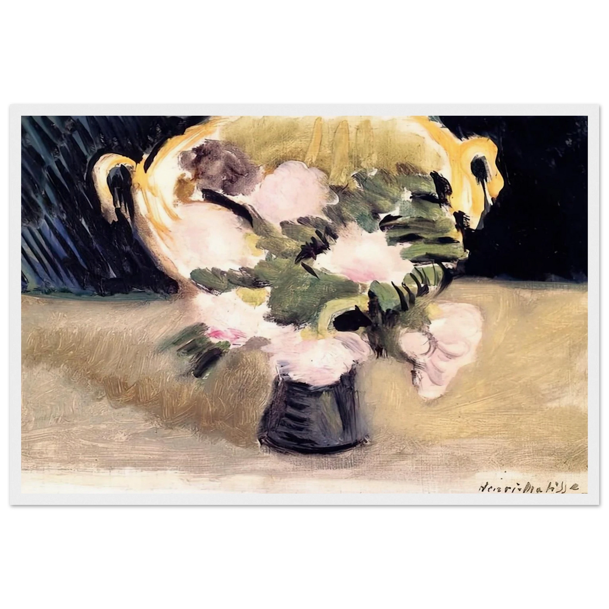 FLOWERS 1919 Framed Poster | Henri Matisse Framed Prints Wall Art | Henri Matisse Print
