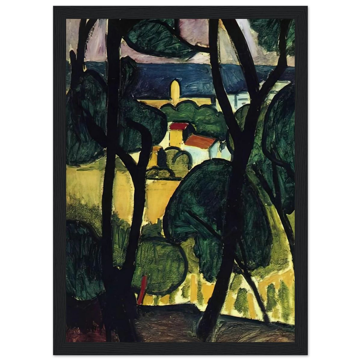 VIEW OF COLLIOURE Framed Poster | Henri Matisse Framed Prints Wall Art | Henri Matisse Print