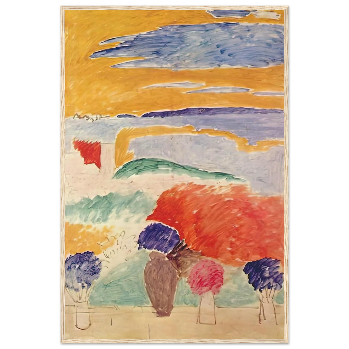 OPEN WINDOW AT TANGIER 1913 Framed Poster | Henri Matisse Framed Prints Wall Art | Henri Matisse Print