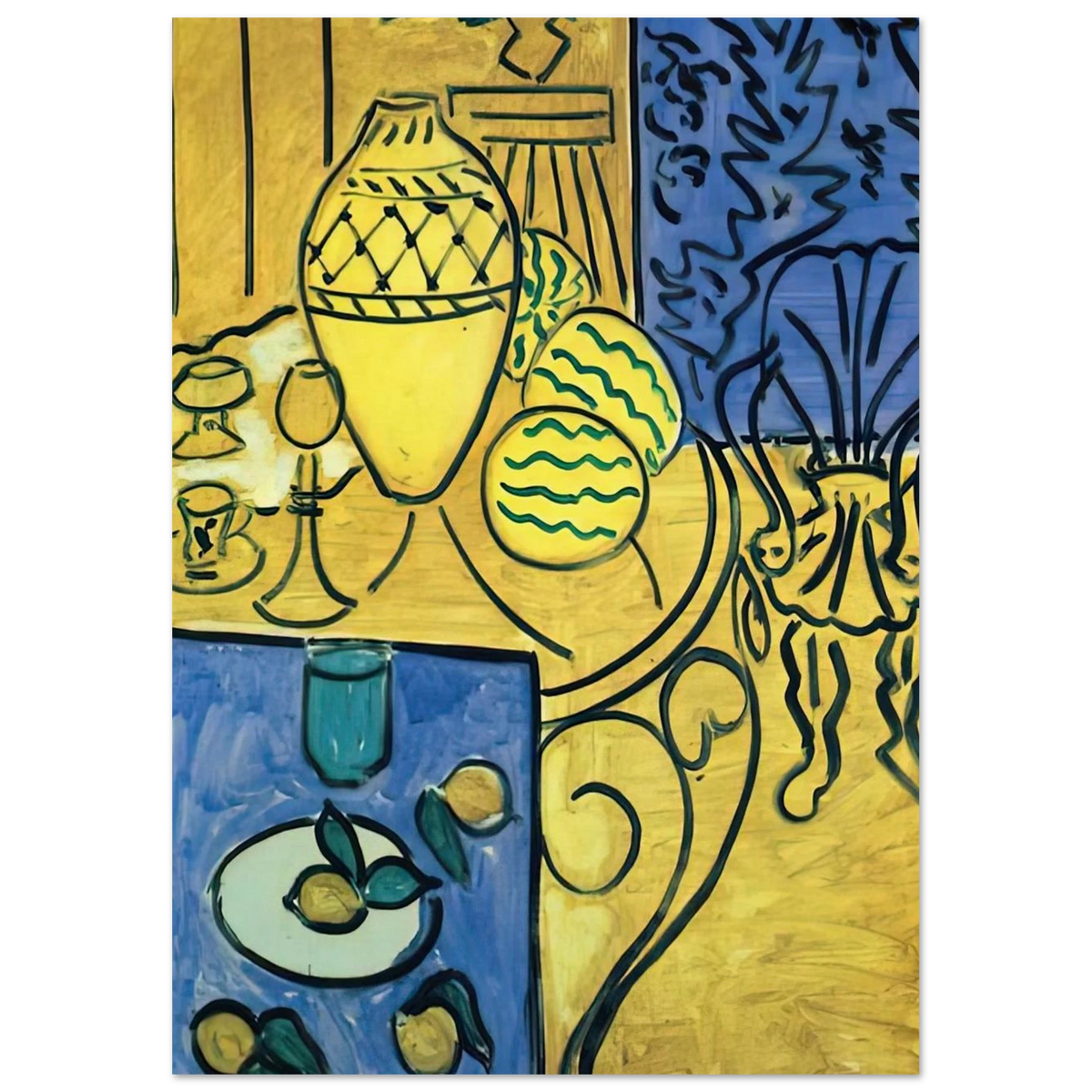 INTERIOR IN YELLOW 1946 Poster | Henri Matisse Poster | Henri Matisse Print