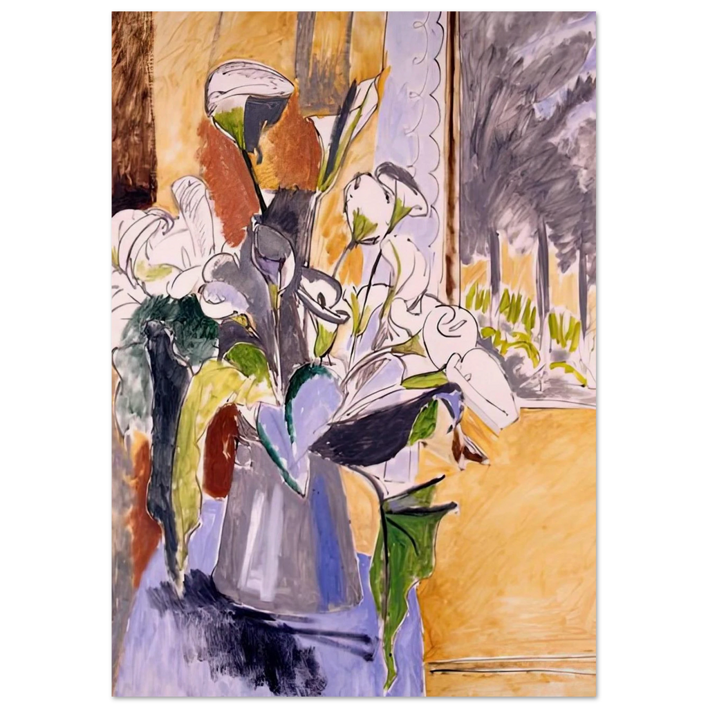 BOUQUET OF FLOWERS ON A VERANDA 1912 Poster | Henri Matisse Poster | Henri Matisse Print