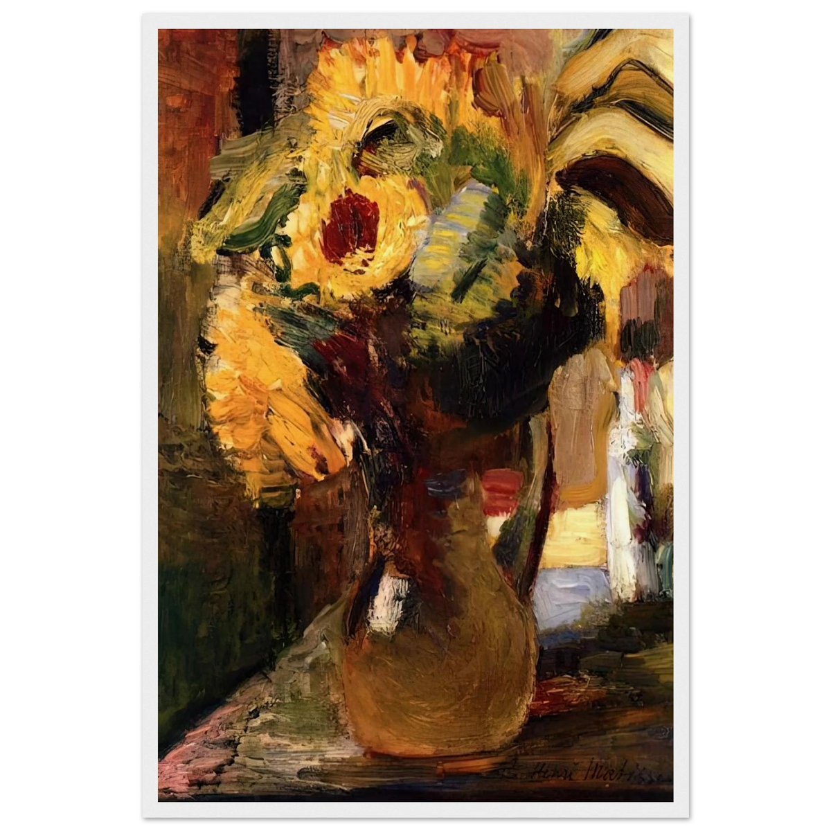 BOUQUET OF SUNFLOWERS 1897 Framed Poster | Henri Matisse Framed Prints Wall Art | Henri Matisse Print