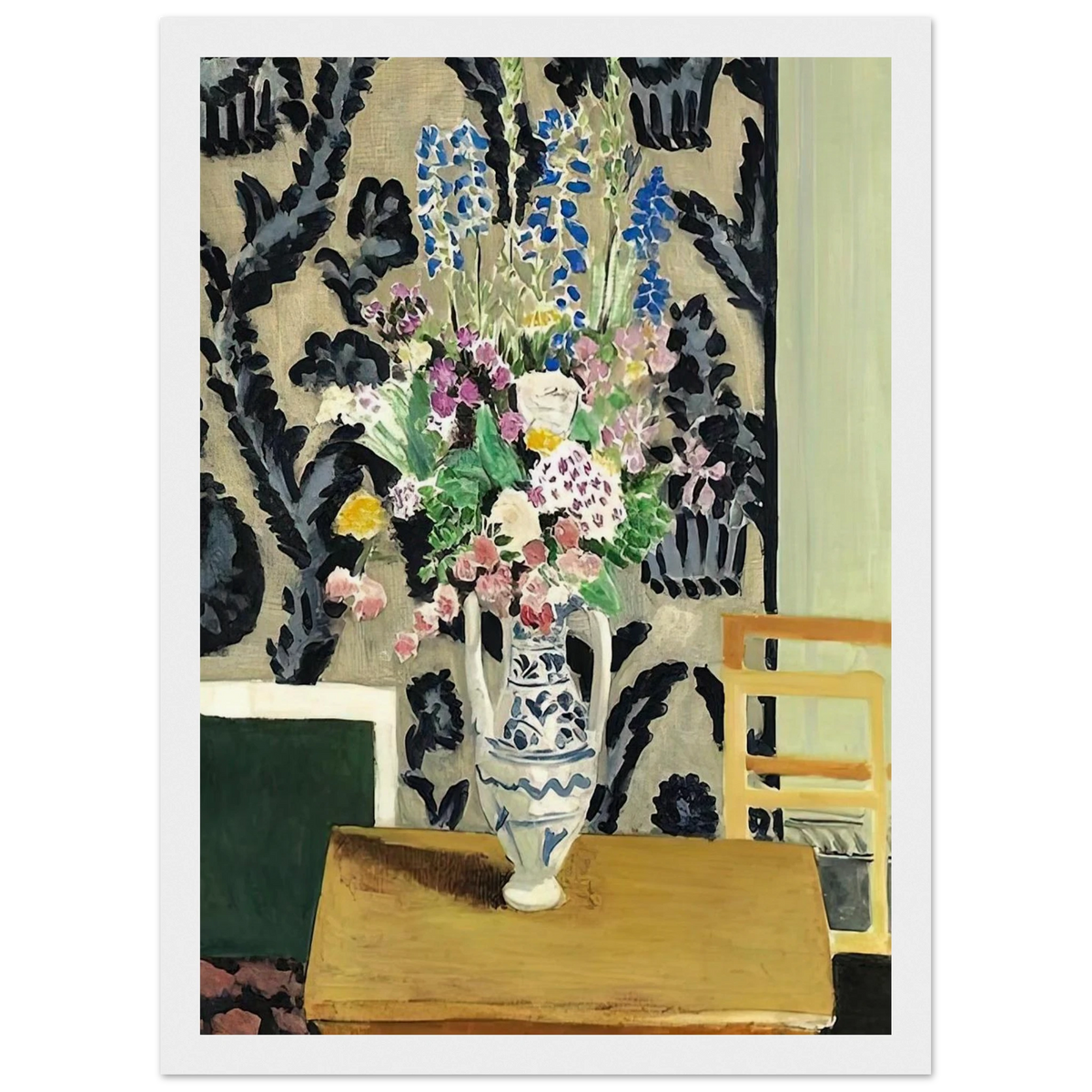BOUQUET DE FLEURS POUR LE QUATORZE JUILLET 1919 Framed Poster | Henri Matisse Framed Prints Wall Art | Henri Matisse Print