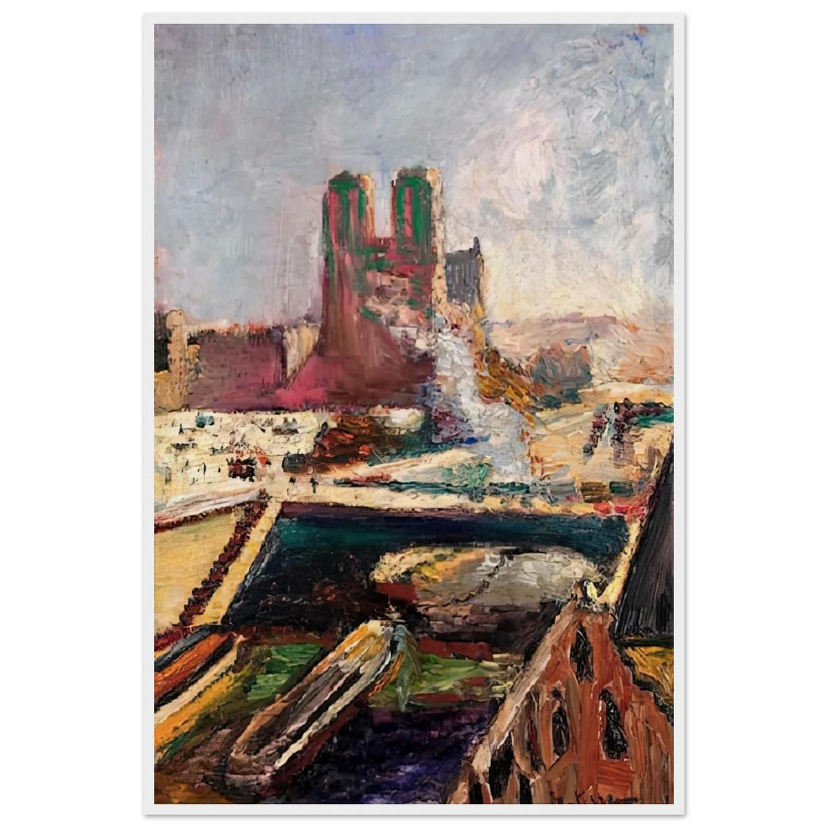 NOTRE DAME 1900 Framed Poster | Henri Matisse Framed Prints Wall Art | Henri Matisse Print
