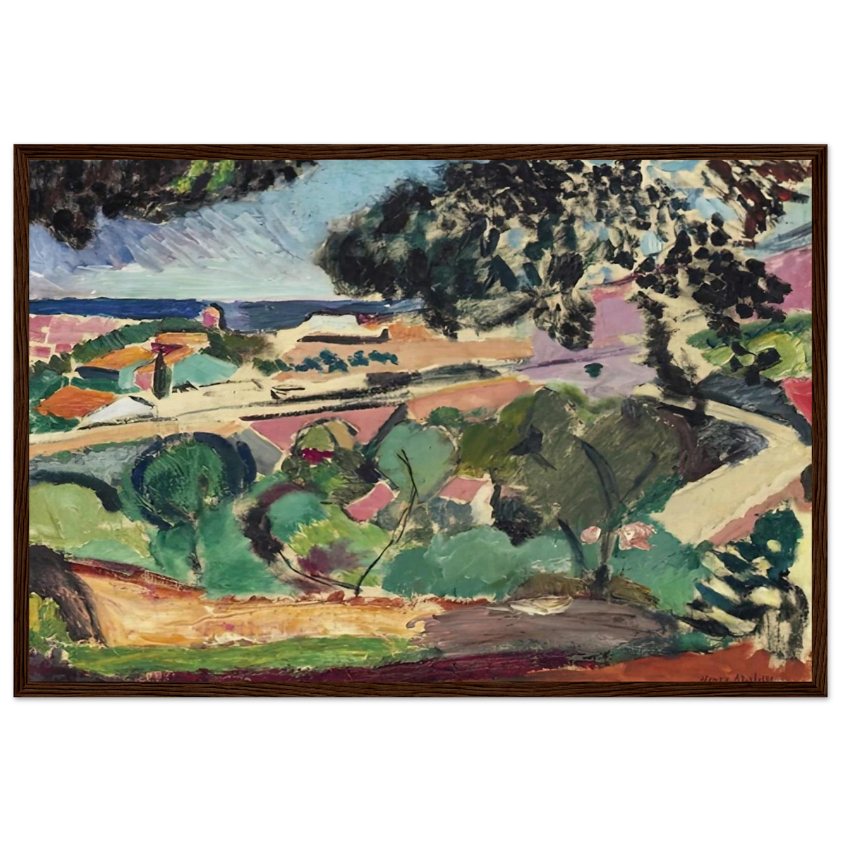 PAYSAGE DE COLLIOURE 1907 Framed Poster | Henri Matisse Framed Prints Wall Art | Henri Matisse Print