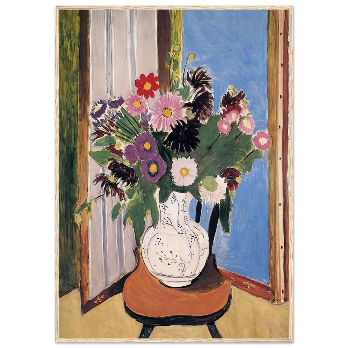 DAISIES 1919 Framed Poster | Henri Matisse Framed Prints Wall Art | Henri Matisse Print