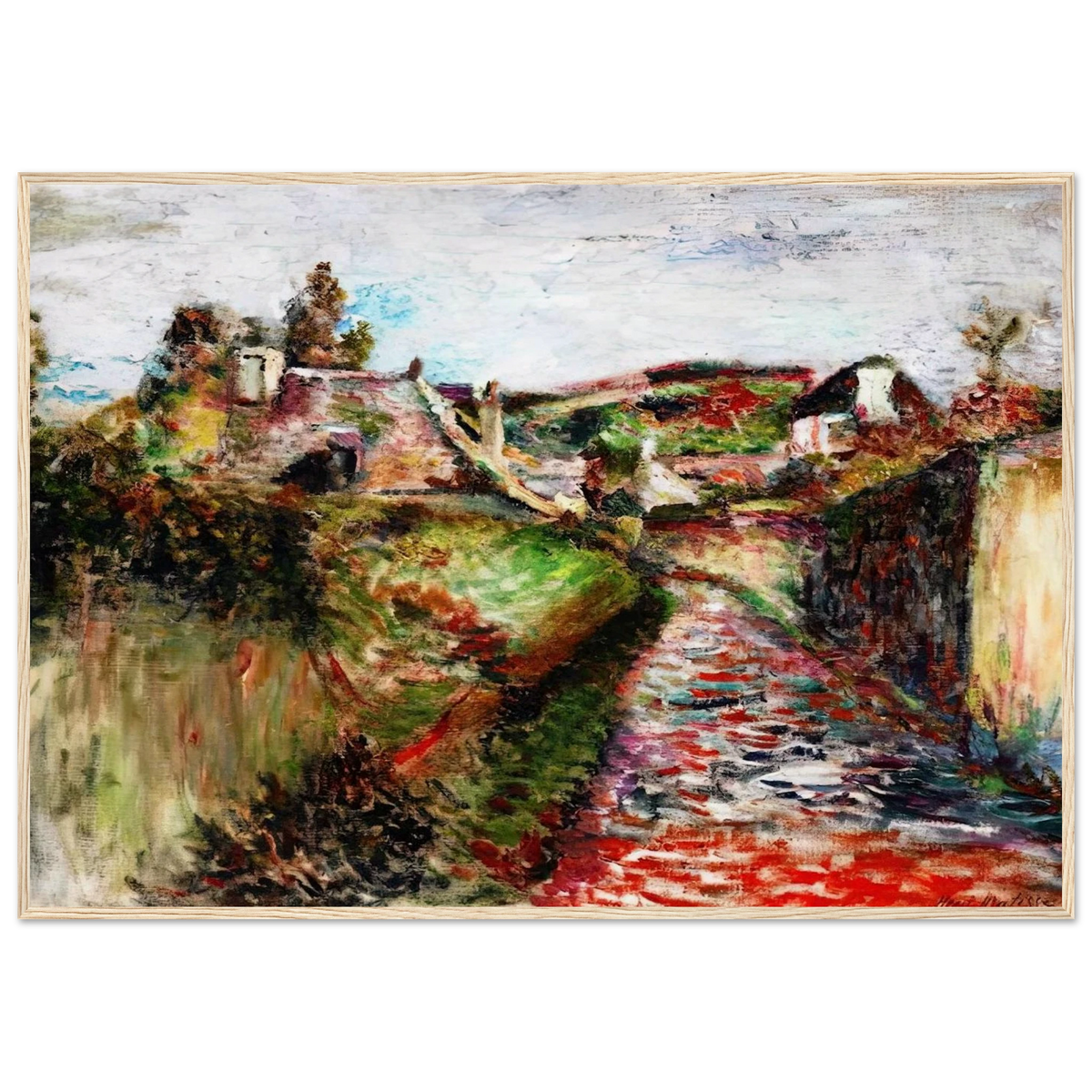VIEW OF BELLE ILE 1897 Framed Poster | Henri Matisse Framed Prints Wall Art | Henri Matisse Print