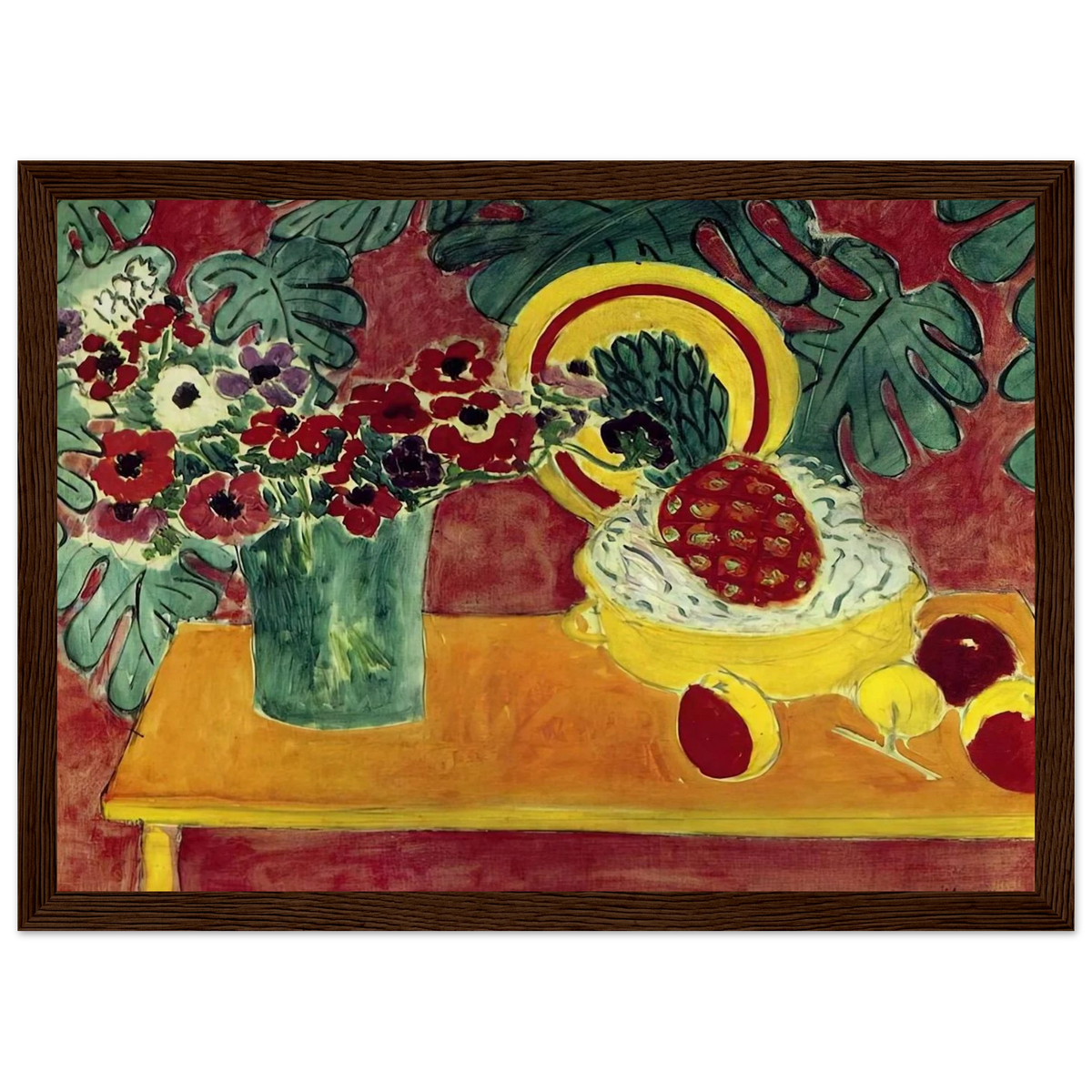 PINEAPPLE AND ANEMONES 1940 Framed Poster | Henri Matisse Framed Prints Wall Art | Henri Matisse Print