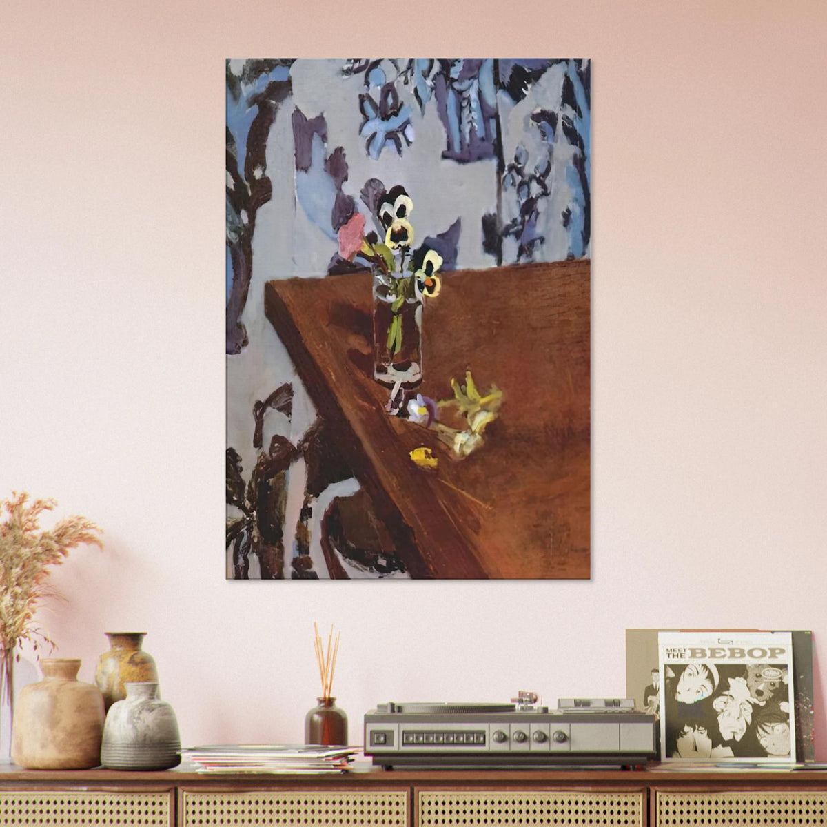 PANSIES ON A TABLE 1919 Canvas | Henri Matisse Canvas | Henri Matisse Print