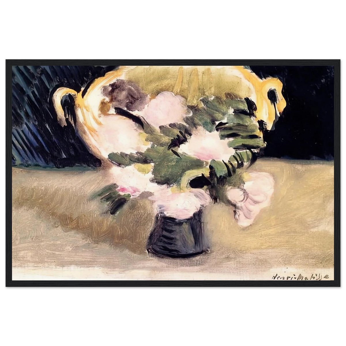 FLOWERS 1919 Framed Poster | Henri Matisse Framed Prints Wall Art | Henri Matisse Print