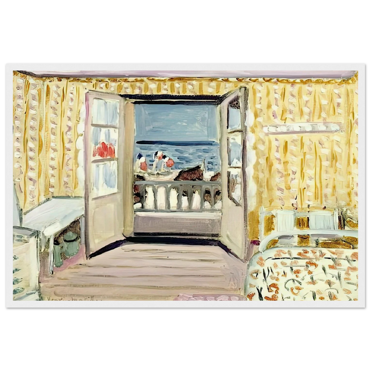 INTERIOR JULY 14TH ETRETAT 1920 Framed Poster | Henri Matisse Framed Prints Wall Art | Henri Matisse Print