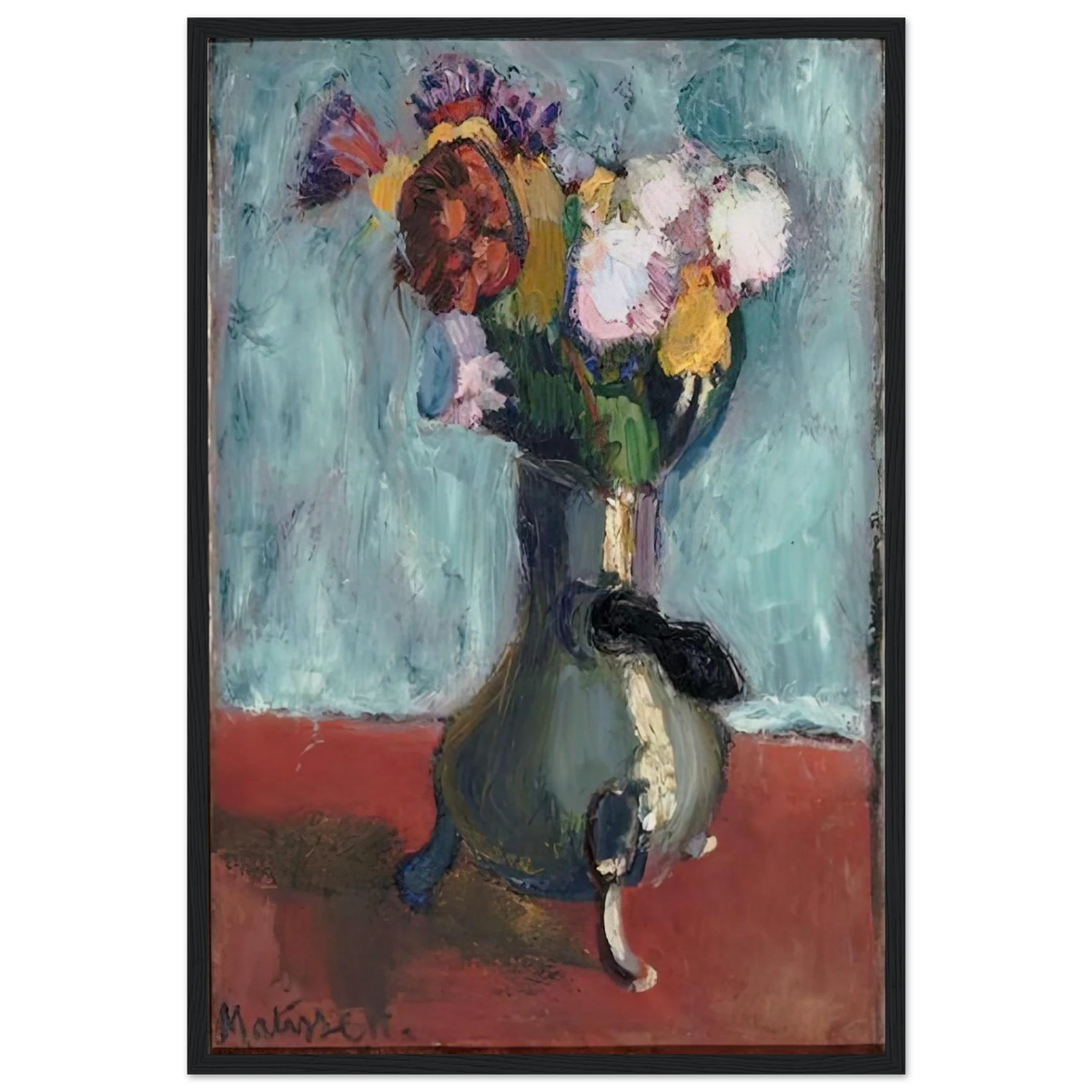 BOUQUET OF FLOWERS IN CHOCOLATE 1902 Framed Poster | Henri Matisse Framed Prints Wall Art | Henri Matisse Print