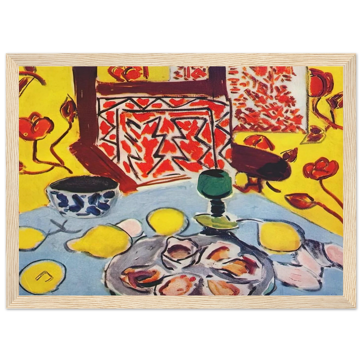 OYSTERS AND WOODEN ARMCHAIR 1943 Framed Poster | Henri Matisse Framed Prints Wall Art | Henri Matisse Print