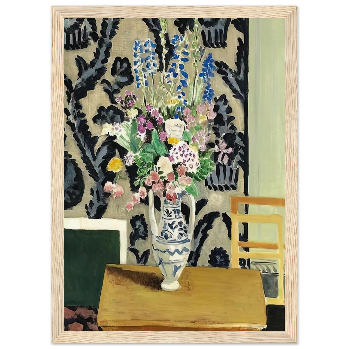 BOUQUET DE FLEURS POUR LE QUATORZE JUILLET 1919 Framed Poster | Henri Matisse Framed Prints Wall Art | Henri Matisse Print