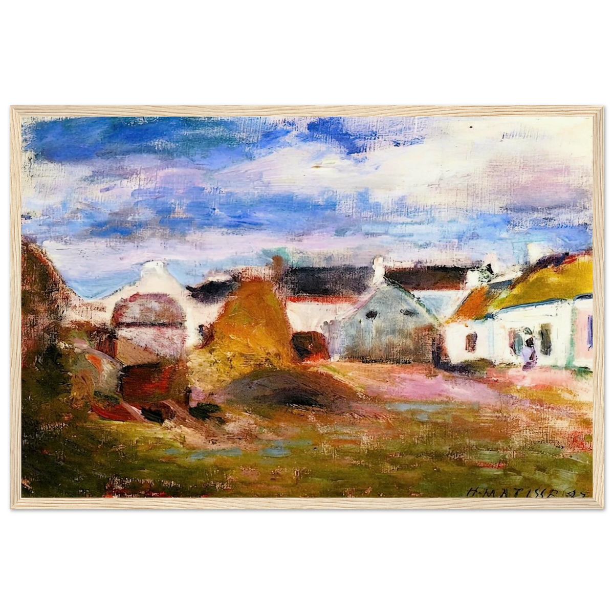 FARMYARD IN BRITTANY 1897 Framed Poster | Henri Matisse Framed Prints Wall Art | Henri Matisse Print