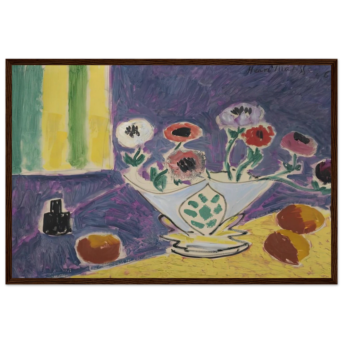 VASE D ANEMONES 1946 Framed Poster | Henri Matisse Framed Prints Wall Art | Henri Matisse Print