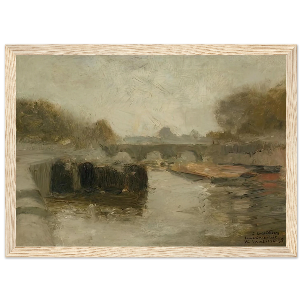 LE PONT 1895 Framed Poster | Henri Matisse Framed Prints Wall Art | Henri Matisse Print