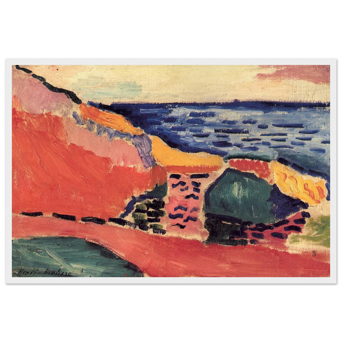LA MOULADE COLLIOURE IN THE SUMMER 1905 Framed Poster | Henri Matisse Framed Prints Wall Art | Henri Matisse Print