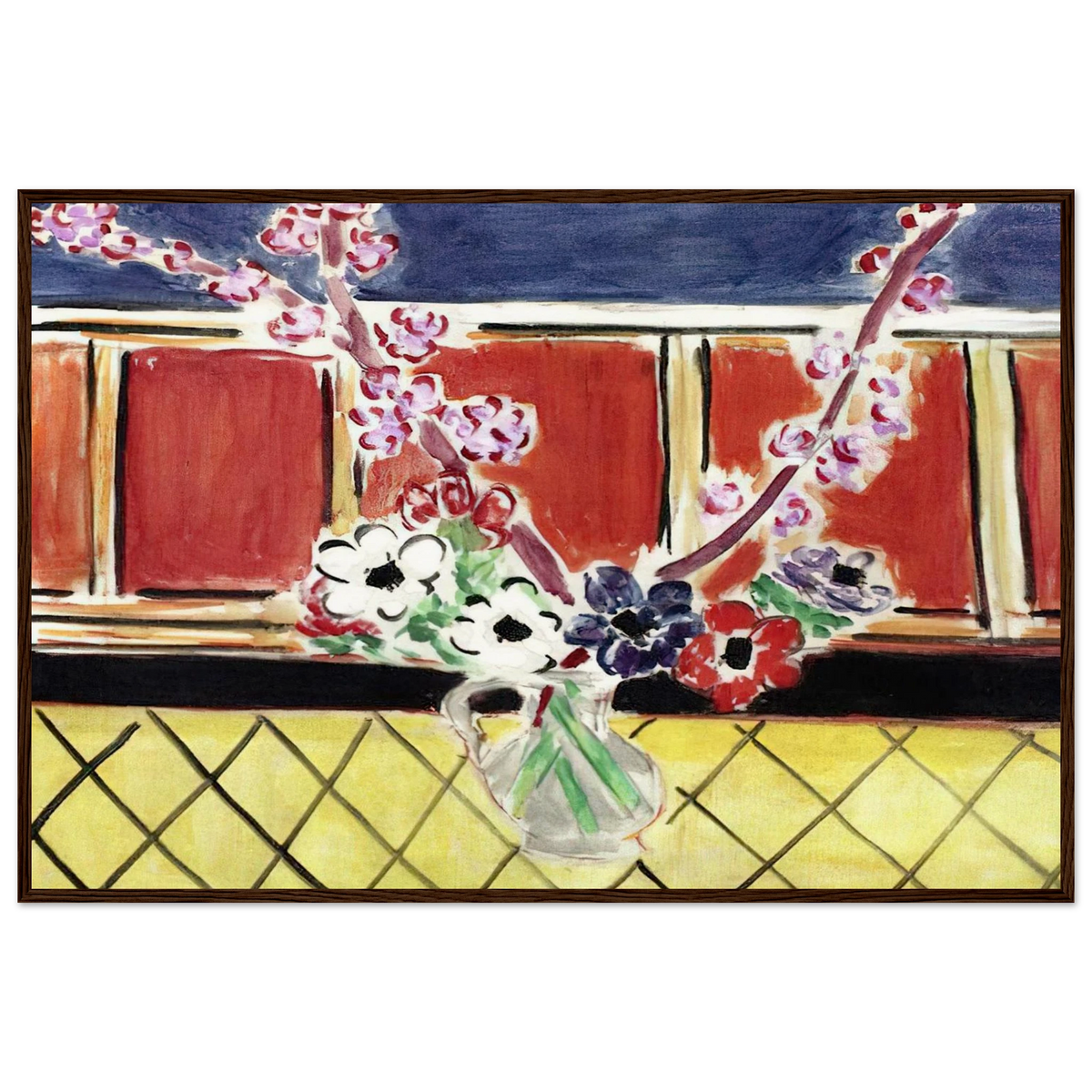 ANEMONES AND PEACH BLOSSOMS 1944 Framed Poster | Henri Matisse Framed Prints Wall Art | Henri Matisse Print