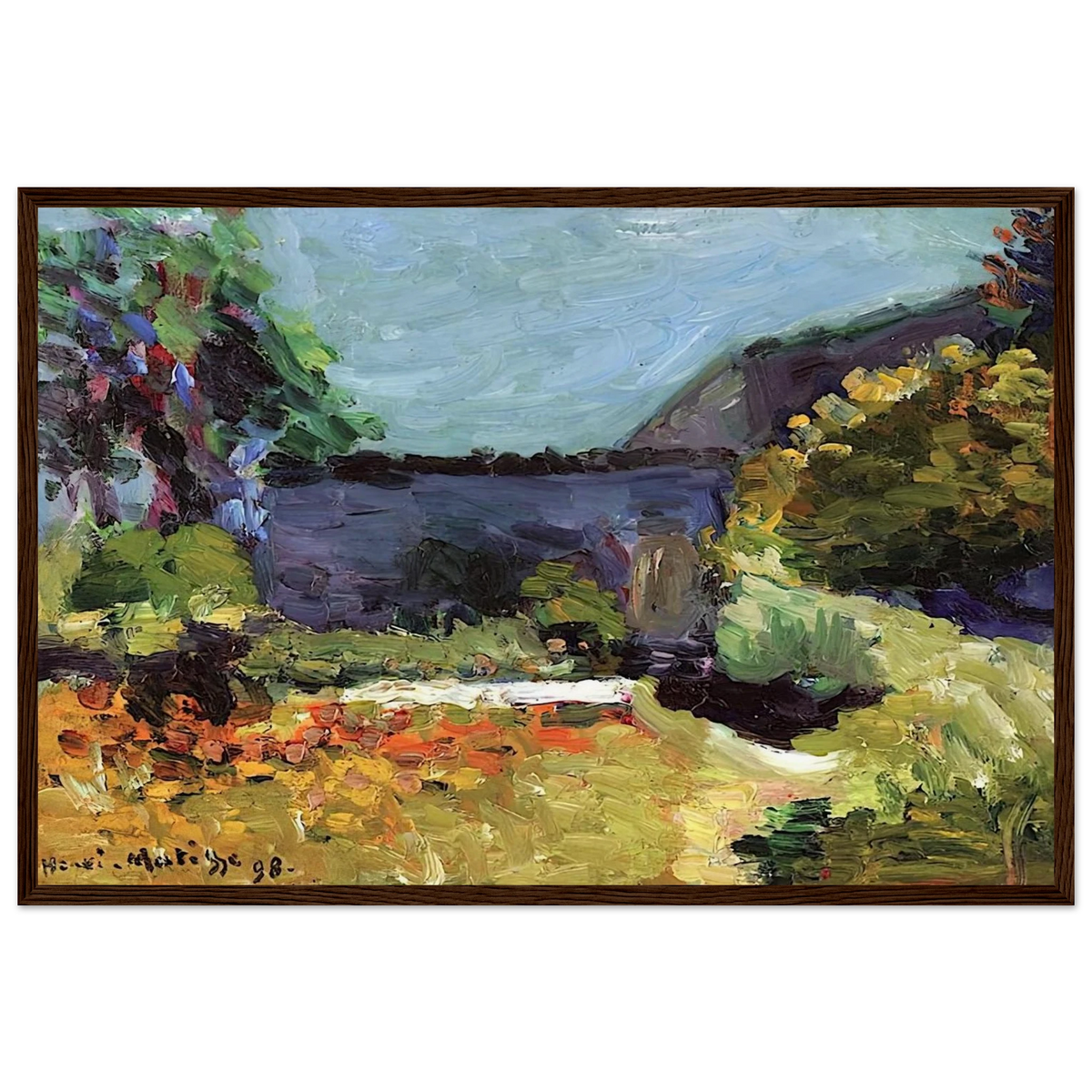 LANDSCAPE 1898 Framed Poster | Henri Matisse Framed Prints Wall Art | Henri Matisse Print