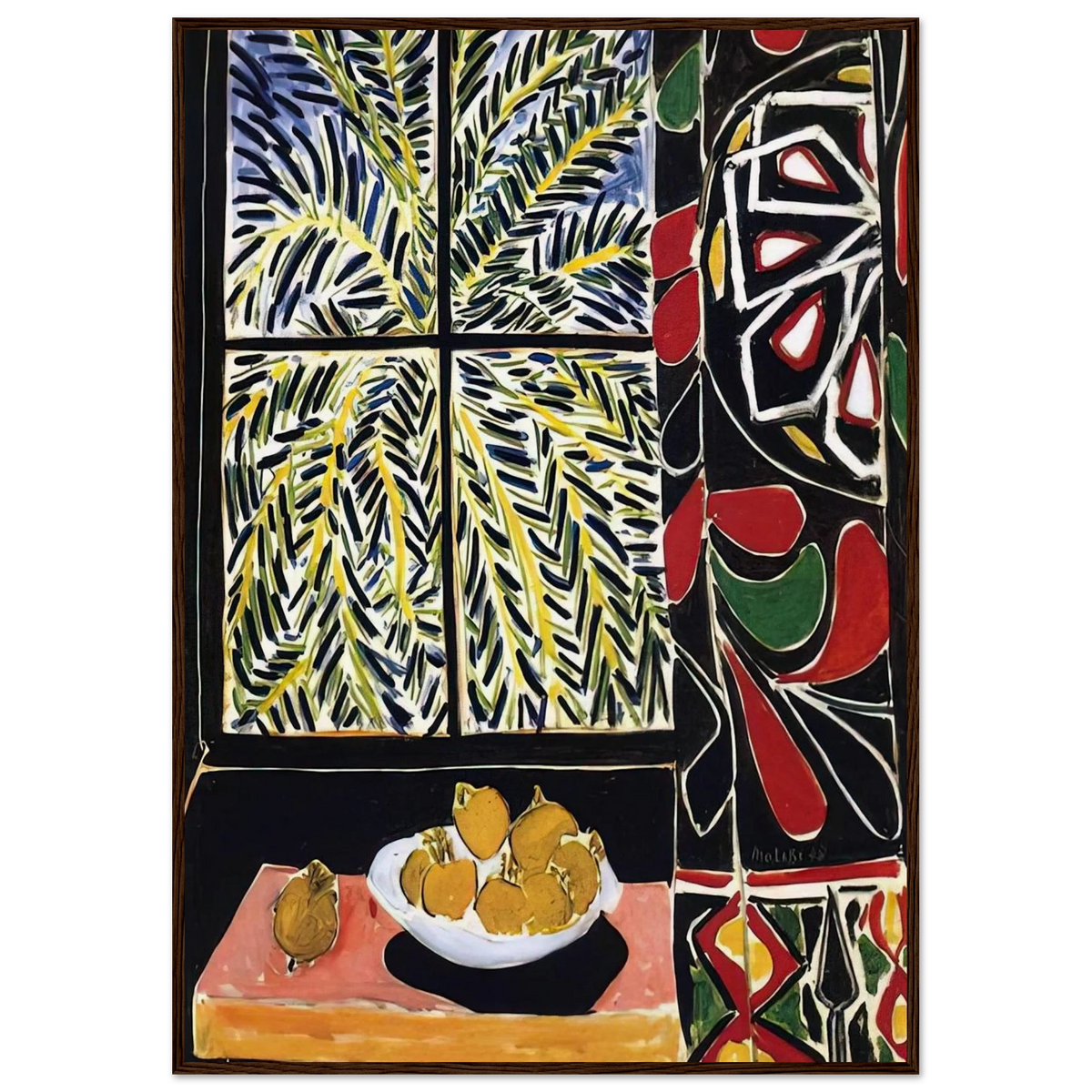 INTERIOR WITH EGYPTIAN CURTAIN 1948 Framed Poster | Henri Matisse Framed Prints Wall Art | Henri Matisse Print