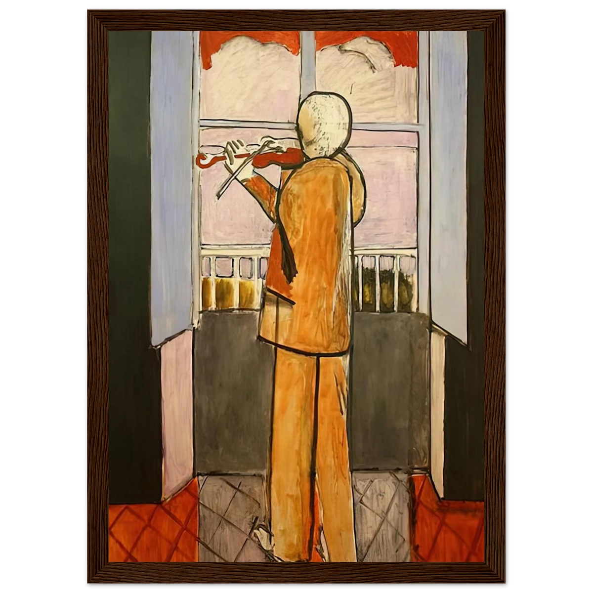 THE VIOLINIST AT THE WINDOW 1918 Framed Poster | Henri Matisse Framed Prints Wall Art | Henri Matisse Print