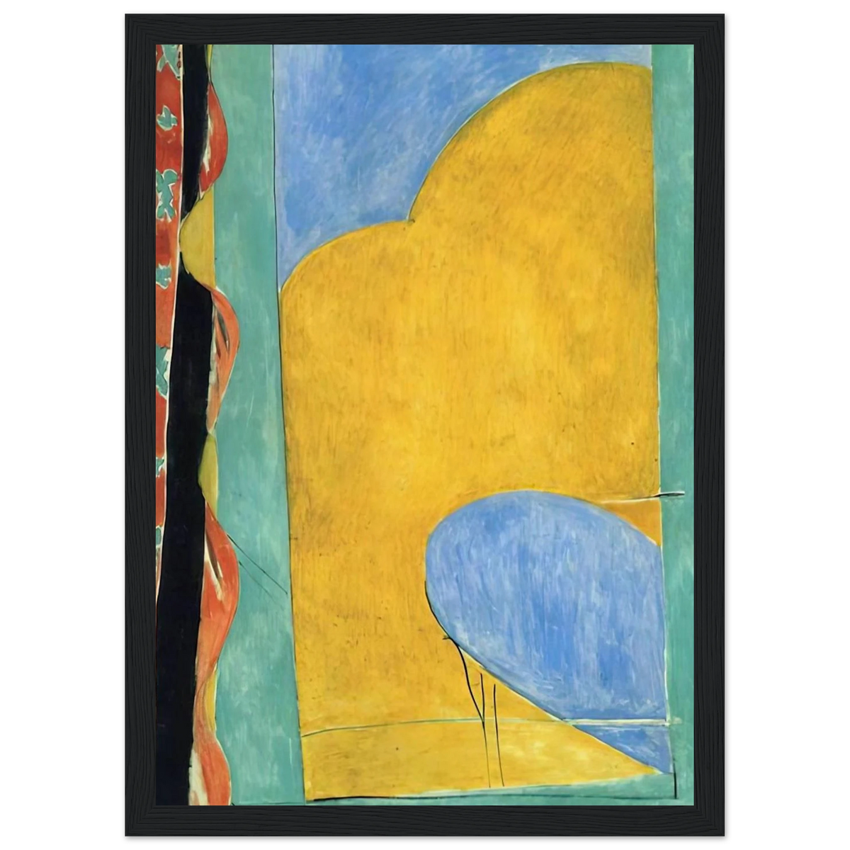 THE YELLOW CURTAIN Framed Poster | Henri Matisse Framed Prints Wall Art | Henri Matisse Print