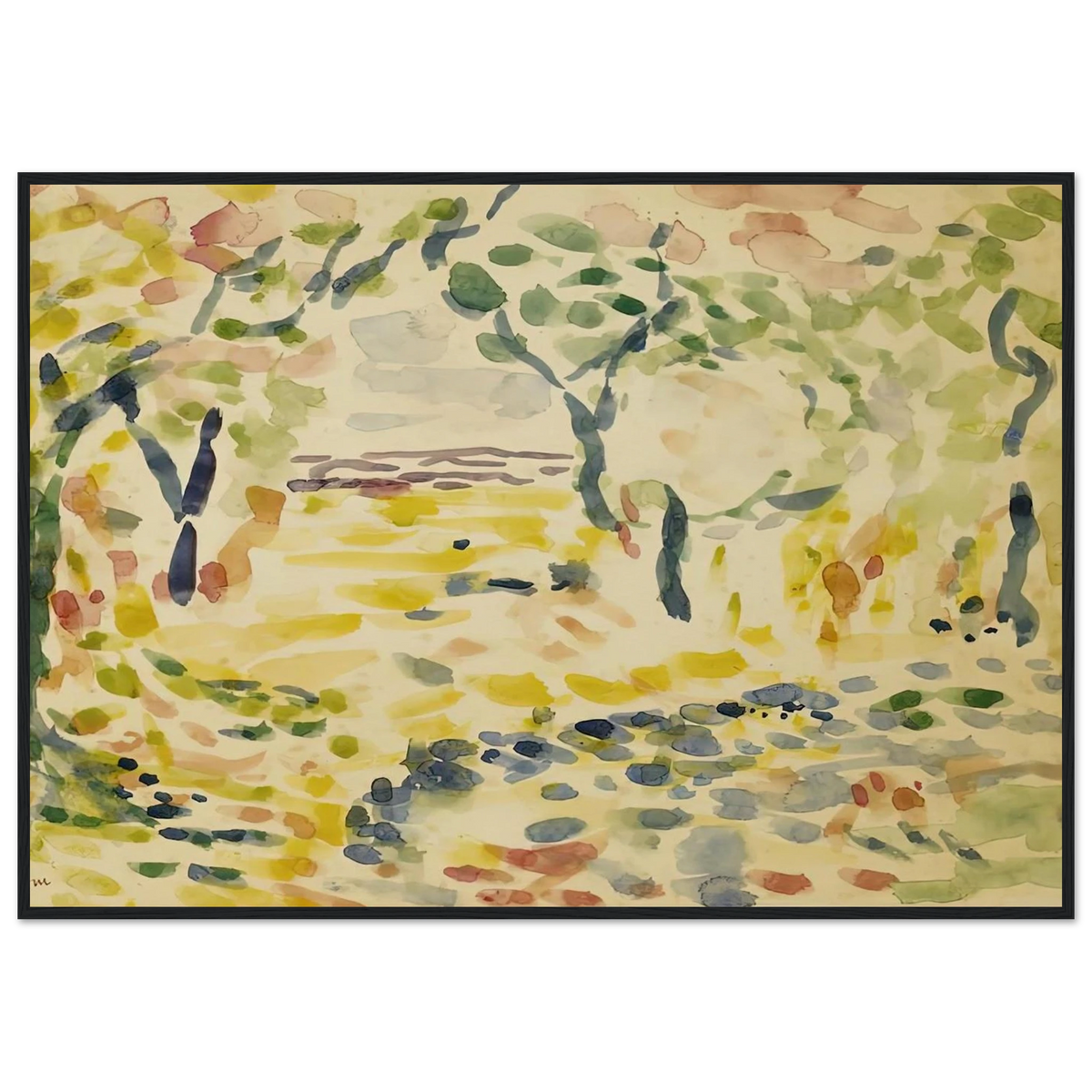 ETUDE POUR LE BONHEUR DE VIVRE 1905 Framed Poster | Henri Matisse Framed Prints Wall Art | Henri Matisse Print