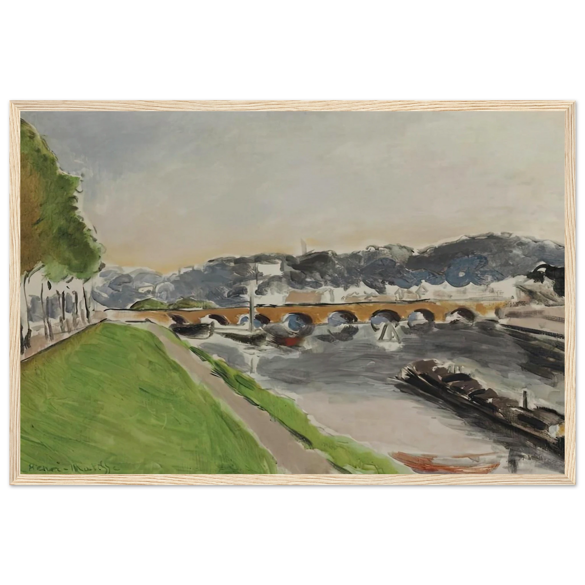 LE PONT DE SEVRES AU CHALAND 1917 Framed Poster | Henri Matisse Framed Prints Wall Art | Henri Matisse Print