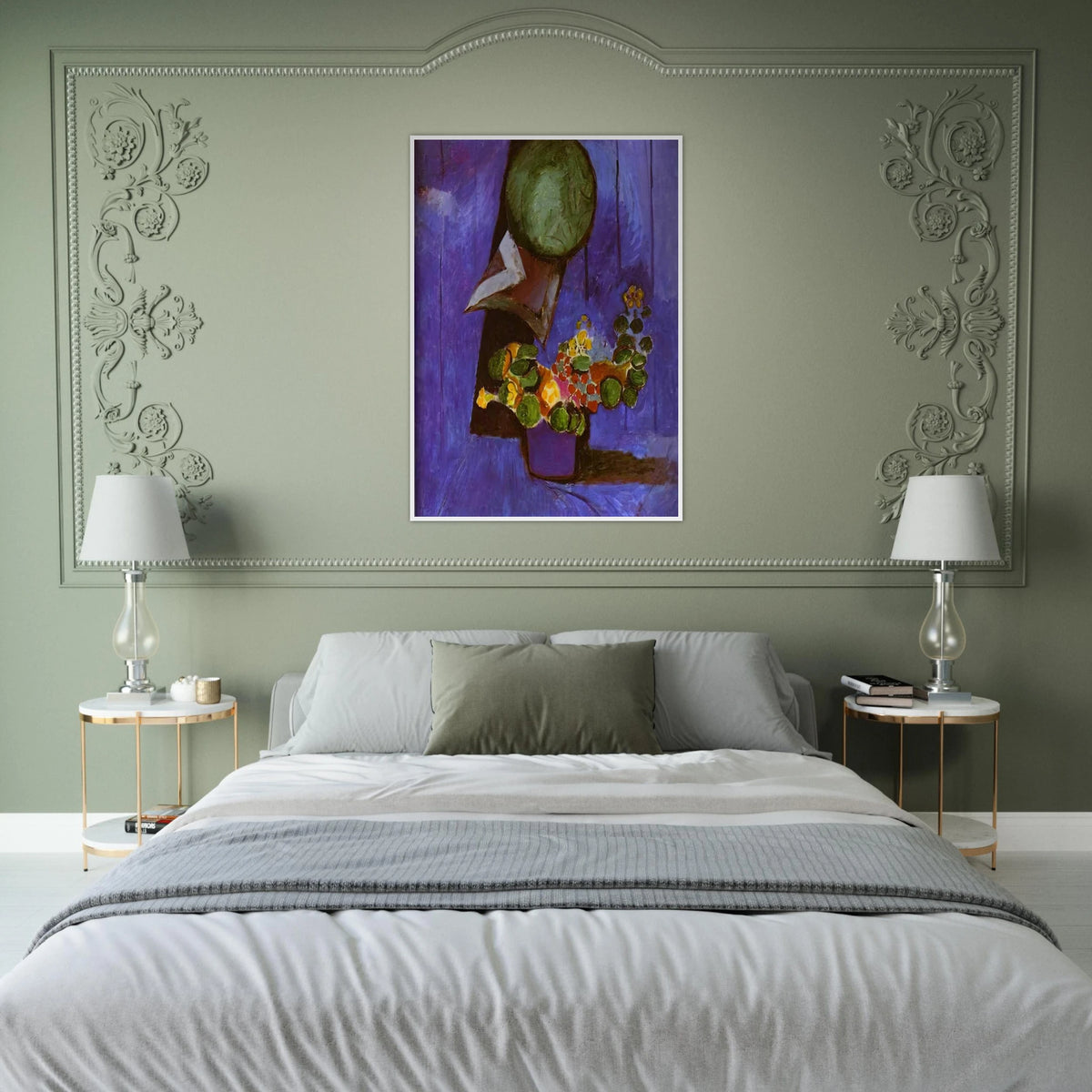 FLOWERS AND CERAMIC PLATE Framed Poster | Henri Matisse Framed Prints Wall Art | Henri Matisse Print