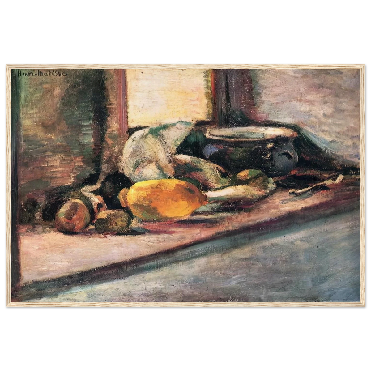BLUE POT AND LEMON 1897 Framed Poster | Henri Matisse Framed Prints Wall Art | Henri Matisse Print