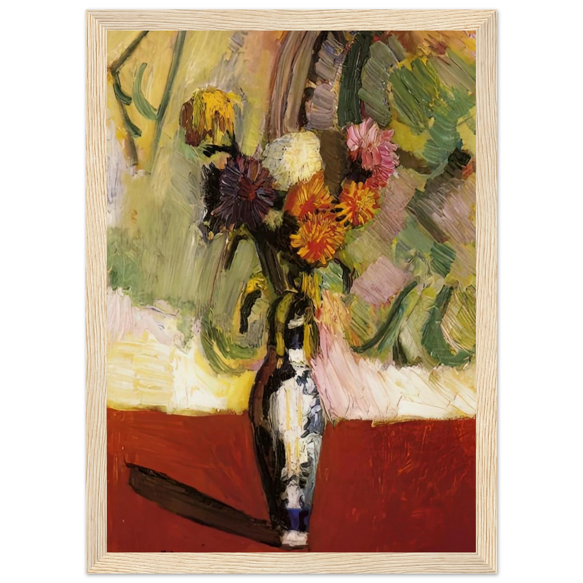 CHRYSANTHEMUMS IN A CHINESE VASE 1902 Framed Poster | Henri Matisse Framed Prints Wall Art | Henri Matisse Print