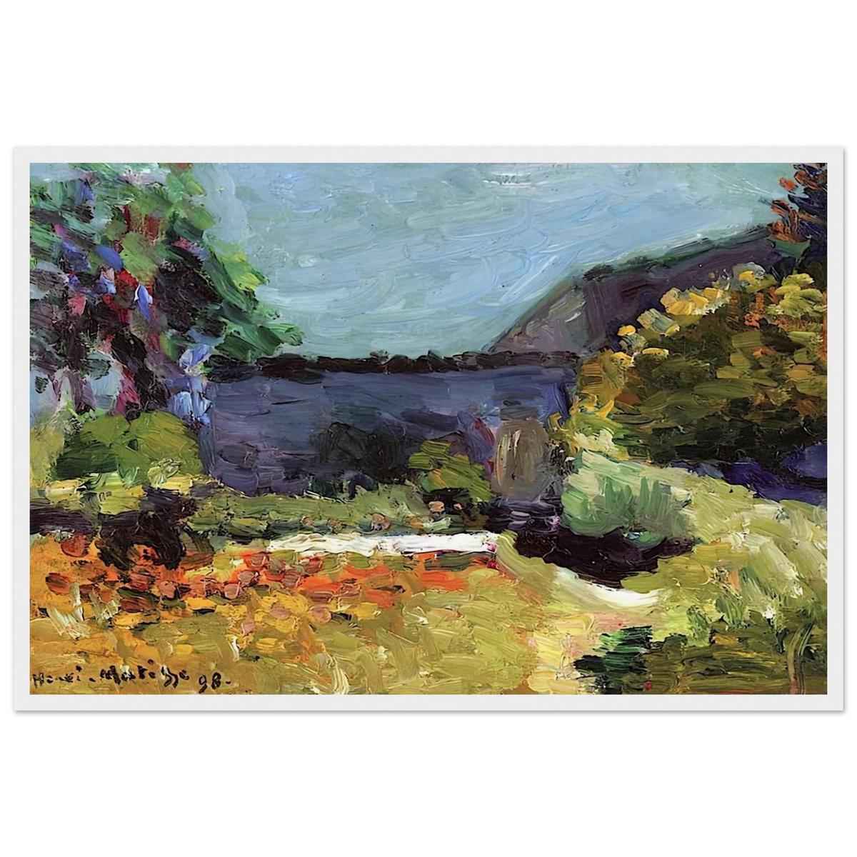 LANDSCAPE 1898 Framed Poster | Henri Matisse Framed Prints Wall Art | Henri Matisse Print