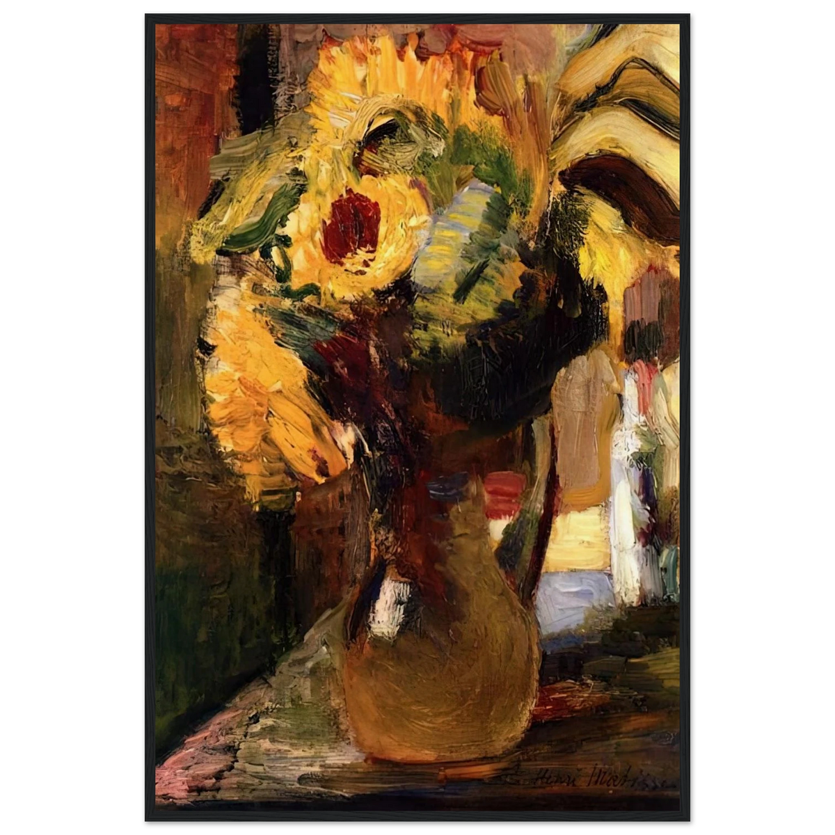 BOUQUET OF SUNFLOWERS 1897 Framed Poster | Henri Matisse Framed Prints Wall Art | Henri Matisse Print