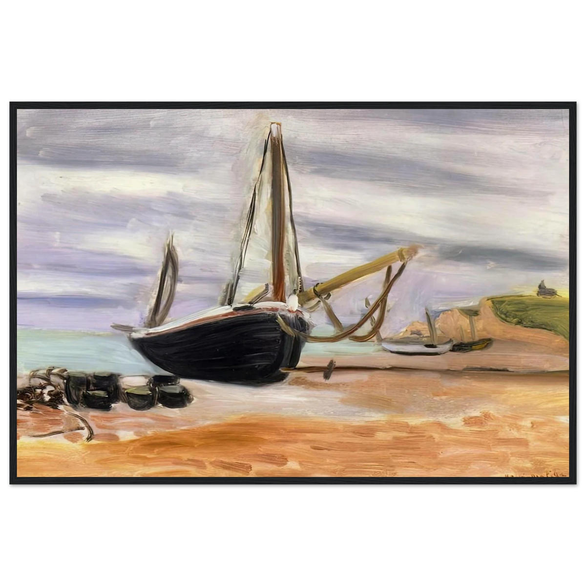 BOATS AT ETRETAT 1920 Framed Poster | Henri Matisse Framed Prints Wall Art | Henri Matisse Print