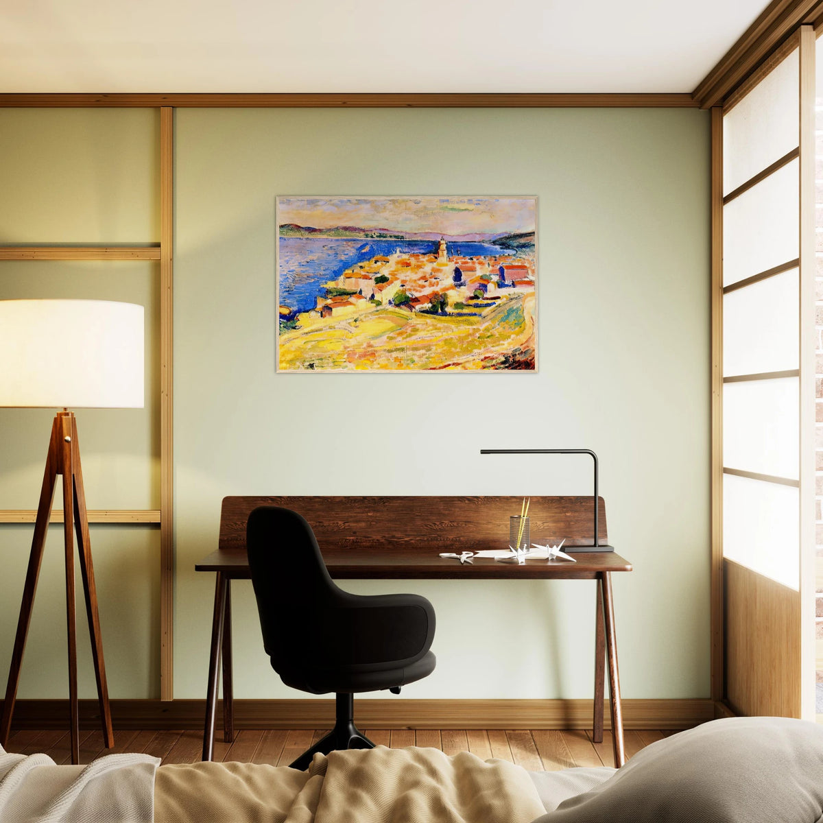 VIEW OF SAINT TROPEZ 1904 Framed Poster | Henri Matisse Framed Prints Wall Art | Henri Matisse Print