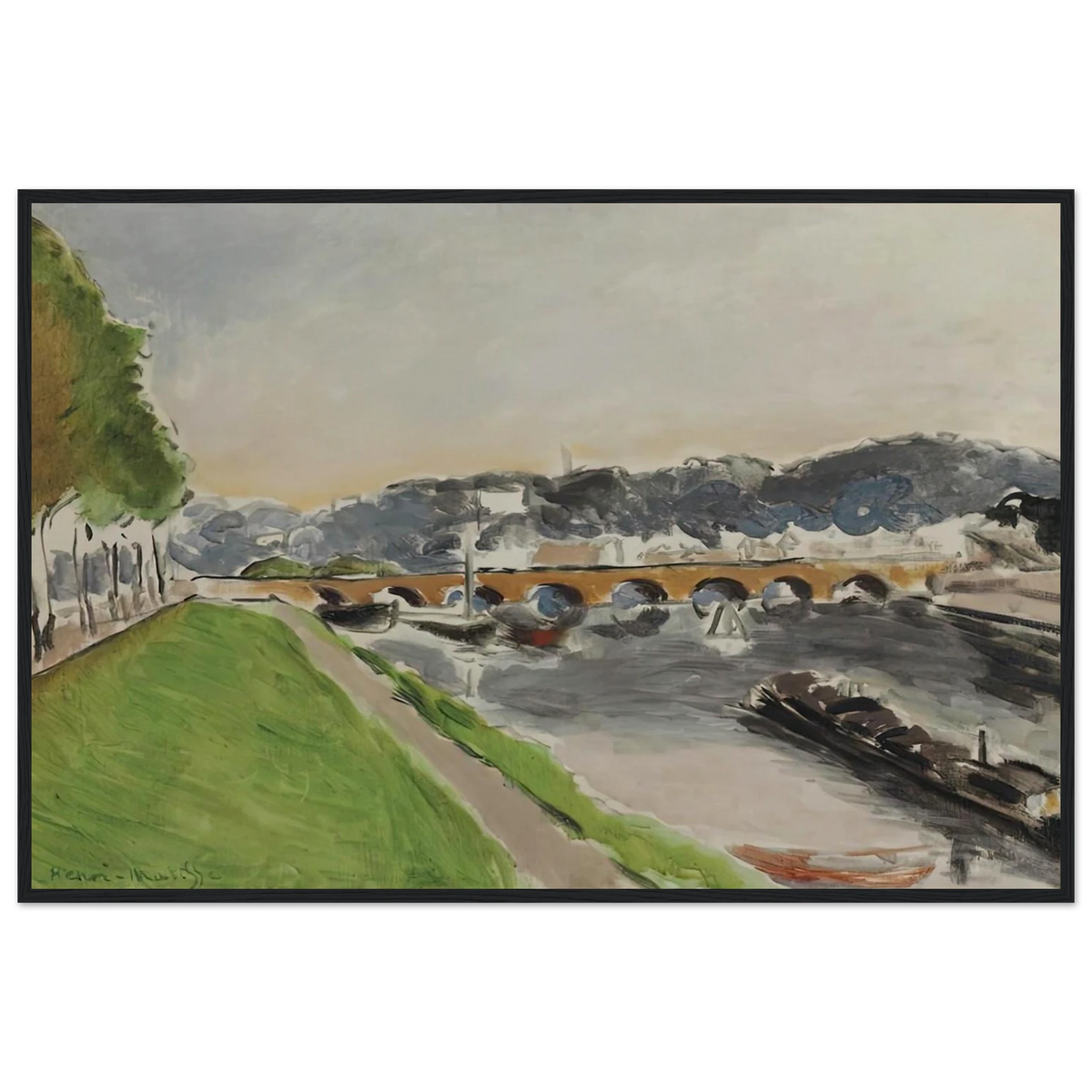 LE PONT DE SEVRES AU CHALAND 1917 Framed Poster | Henri Matisse Framed Prints Wall Art | Henri Matisse Print