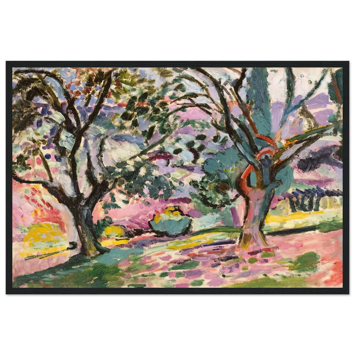 OLIVE TREES AT COLLIOURE 1906 Framed Poster | Henri Matisse Framed Prints Wall Art | Henri Matisse Print