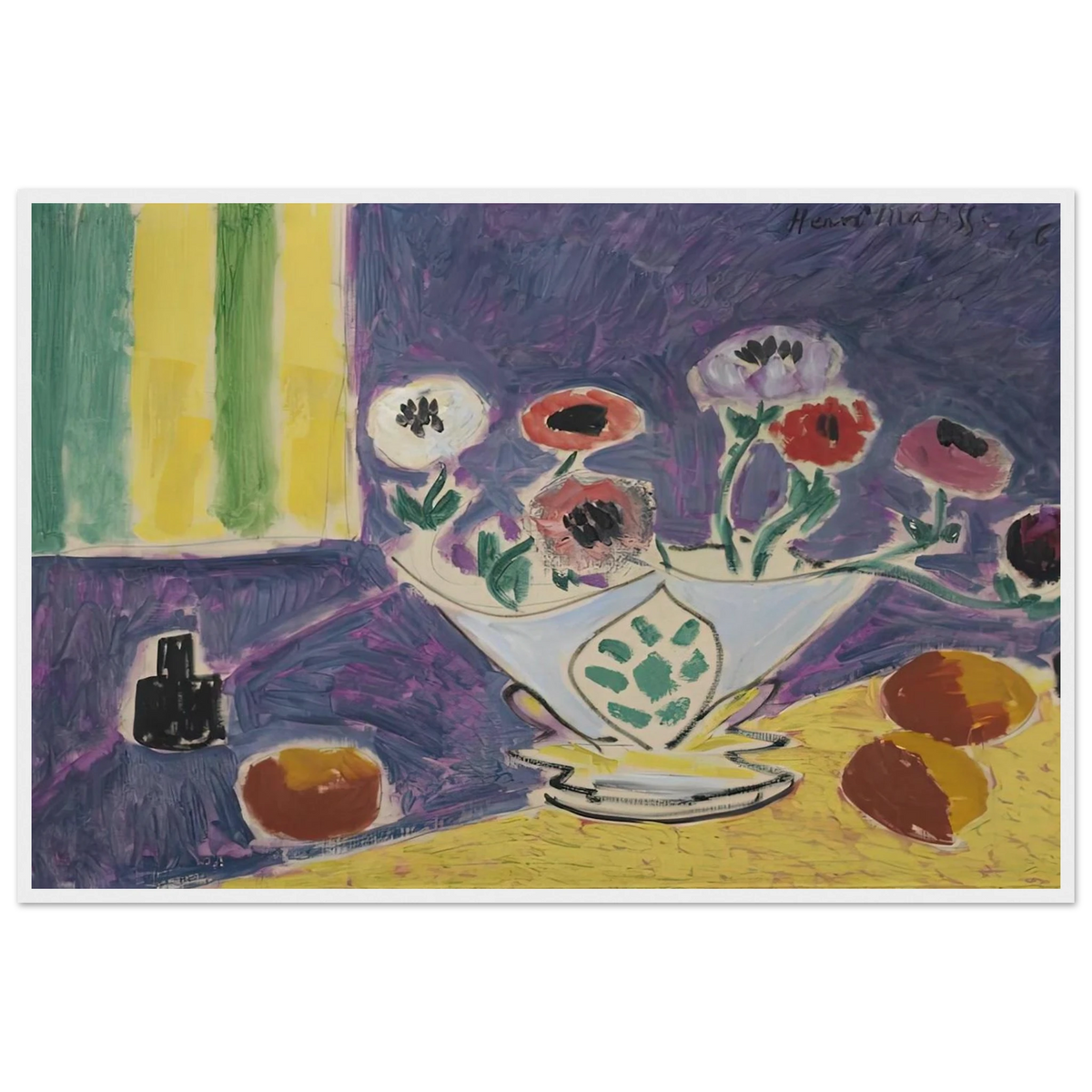 VASE D ANEMONES 1946 Framed Poster | Henri Matisse Framed Prints Wall Art | Henri Matisse Print