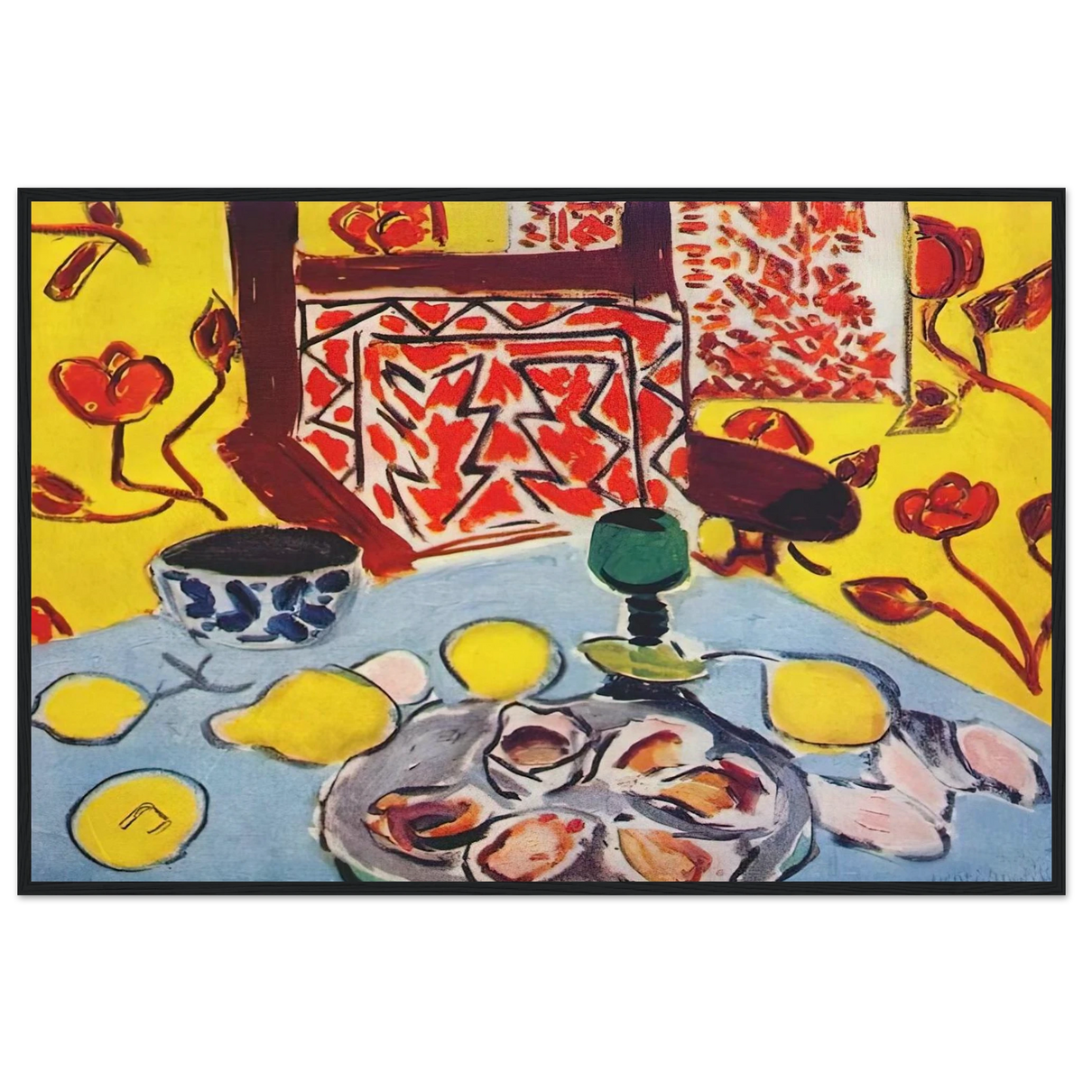 OYSTERS AND WOODEN ARMCHAIR 1943 Framed Poster | Henri Matisse Framed Prints Wall Art | Henri Matisse Print