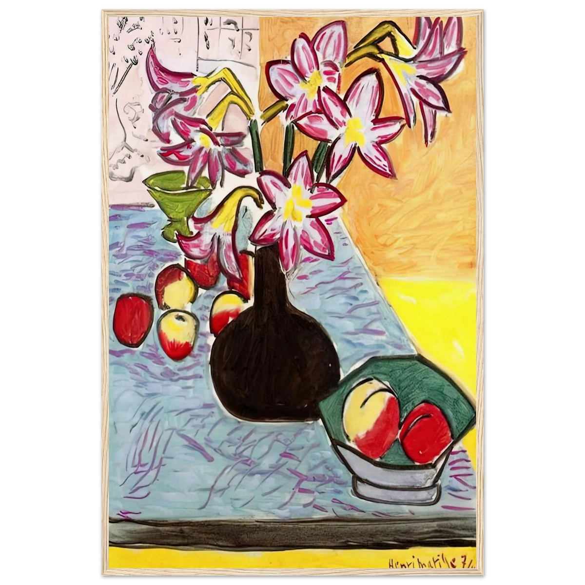 VASE OF AMARYLLIS 1941 Framed Poster | Henri Matisse Framed Prints Wall Art | Henri Matisse Print