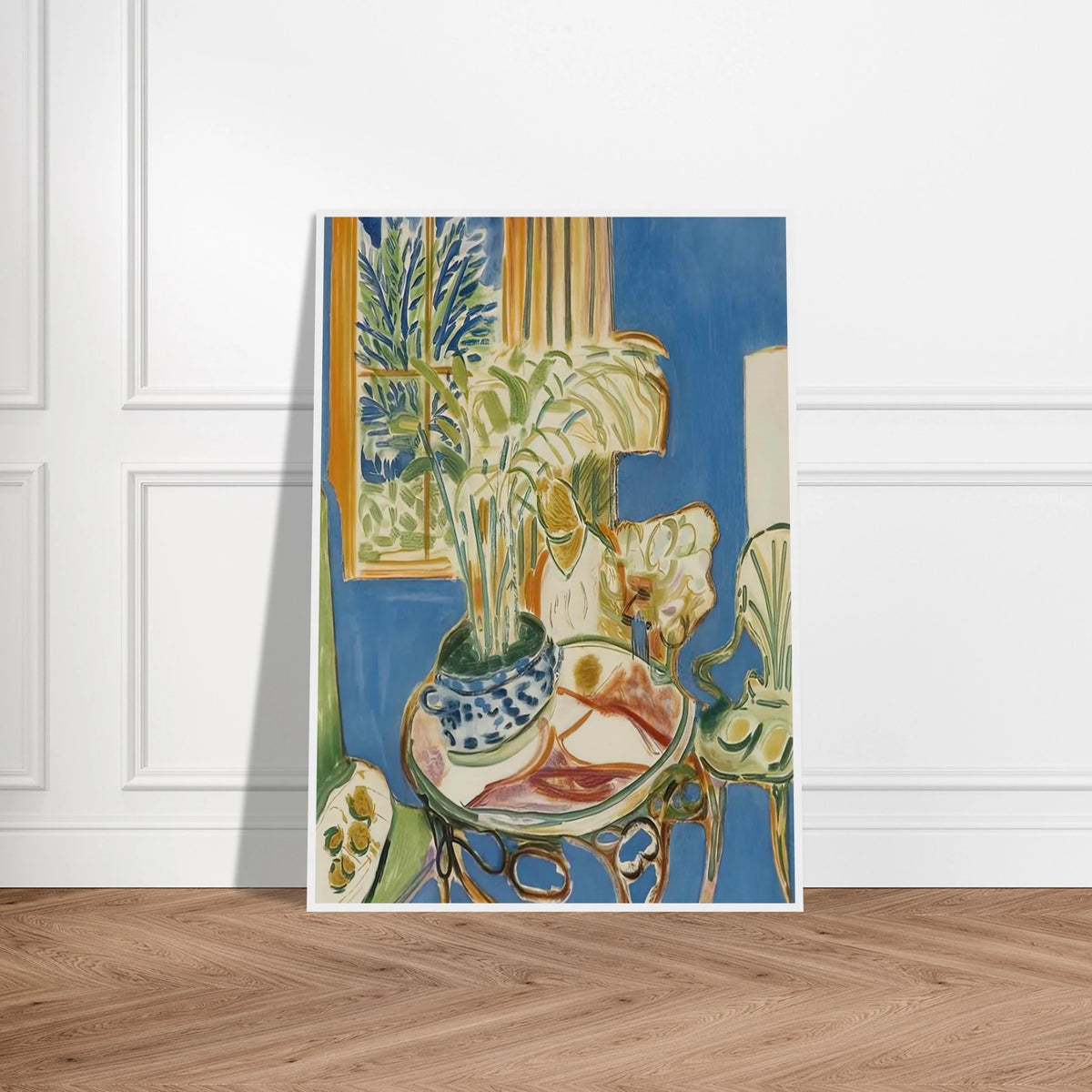 BLUE INTERIOR 1947 Framed Poster | Henri Matisse Framed Prints Wall Art | Henri Matisse Print