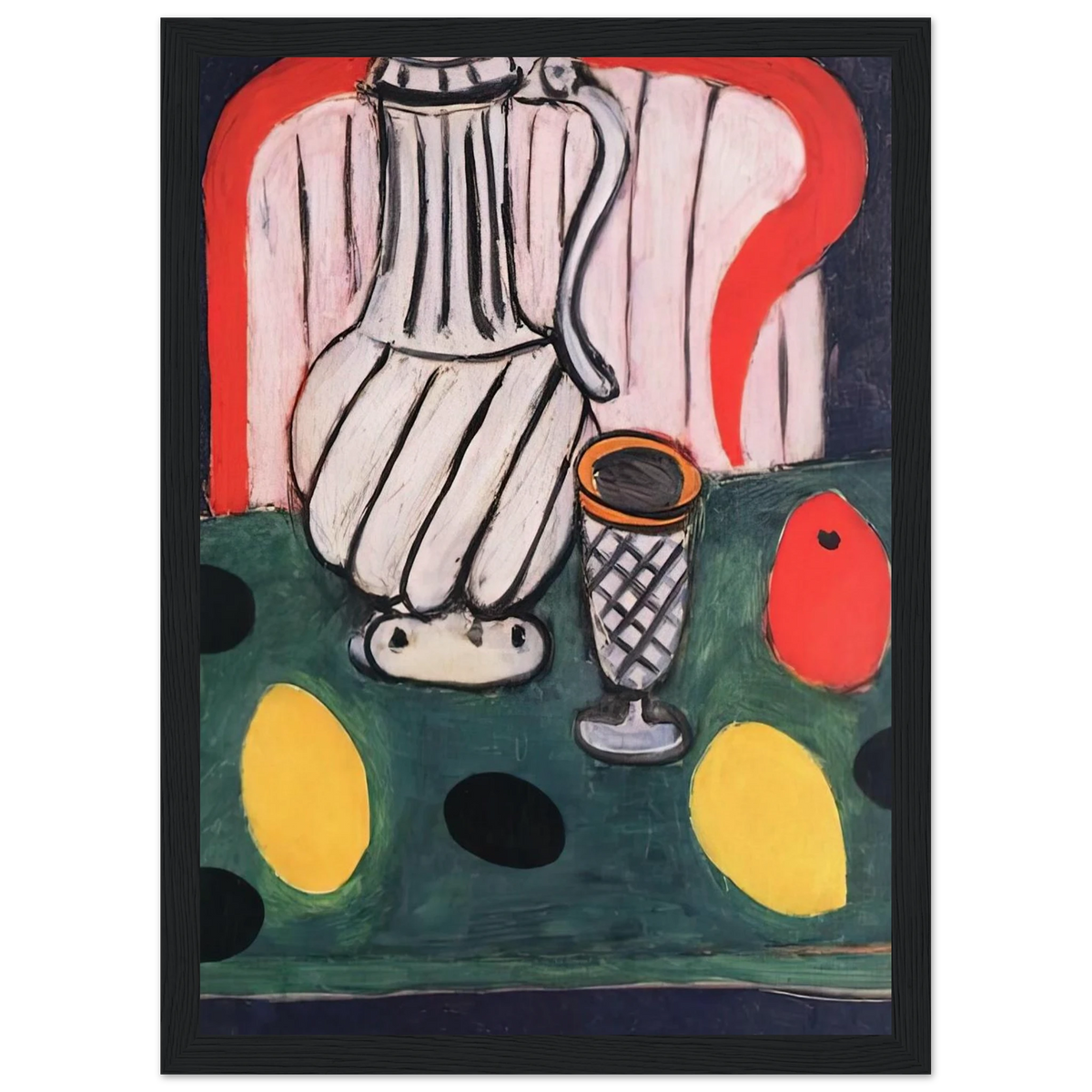 TIN PITCHER LEMON AND ARMCHAIR 1939 Framed Poster | Henri Matisse Framed Prints Wall Art | Henri Matisse Print