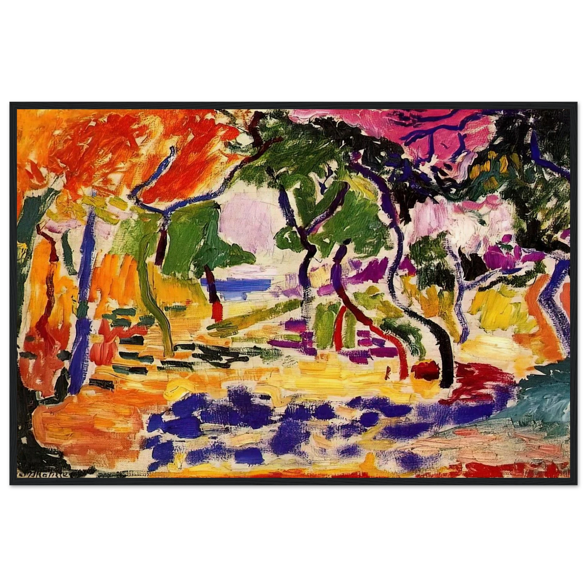 COUNTRYSIDE AT COLLIOURE 1905 Framed Poster | Henri Matisse Framed Prints Wall Art | Henri Matisse Print