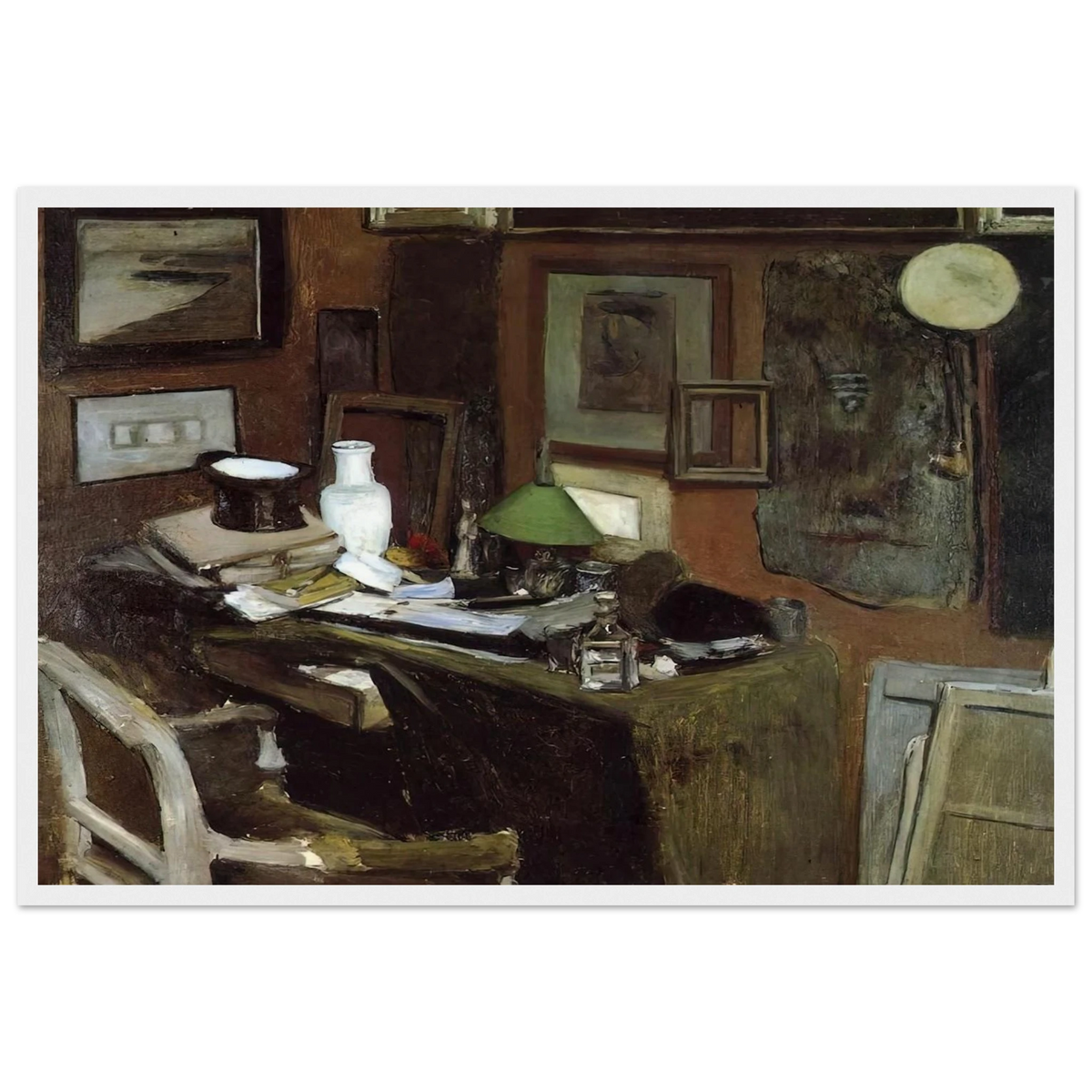 INTERIOR WITH A TOP HAT 1896 Framed Poster | Henri Matisse Framed Prints Wall Art | Henri Matisse Print