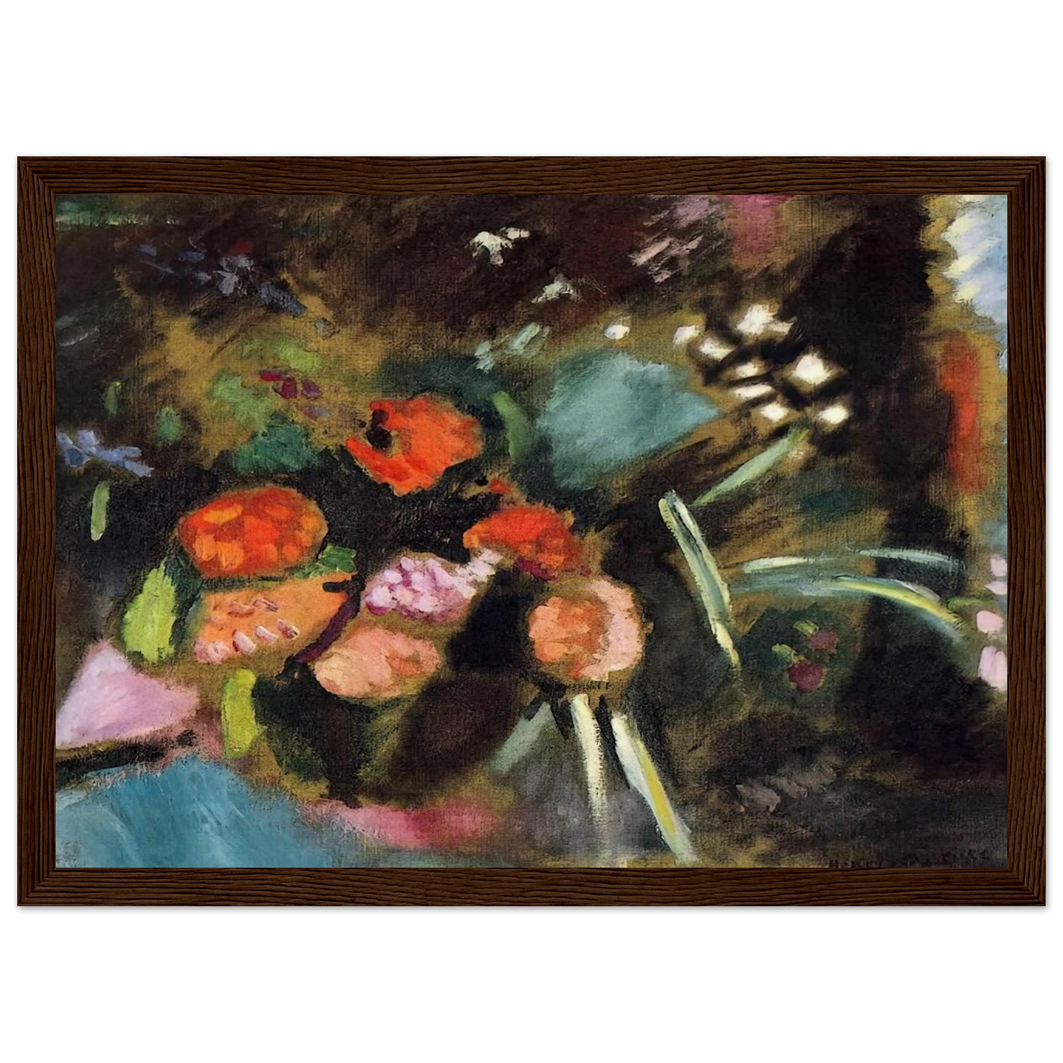 FLOWERS 1906 Framed Poster | Henri Matisse Framed Prints Wall Art | Henri Matisse Print